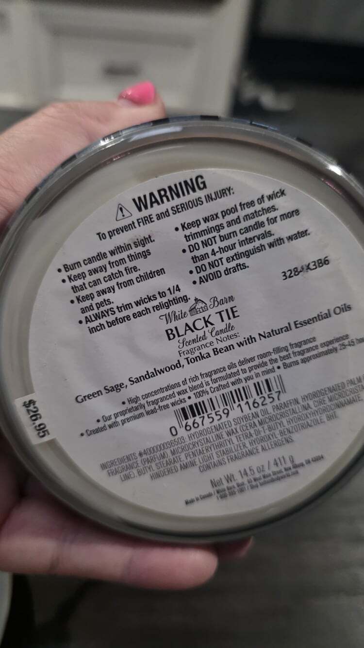 NEW Bath & Body Works 3 Wick Candle 14.5 oz Black Tie No Box Msrp $27 Romantic - Picture 4 of 4